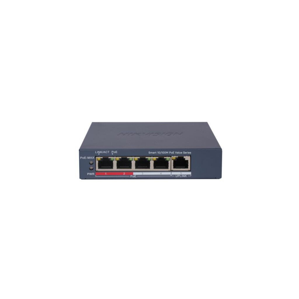 SWITCH MONITOREABLE POE+ 4 PUERTOS - 1 PUERTO RJ45 UPLINK 45W